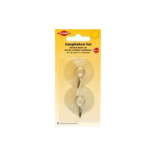 Saughaken Set  2 Stk. / 4 cm / transparent