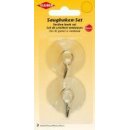Saughaken Set  2 Stk. / 4 cm / transparent