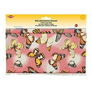 Wäscheklammerbeutel 27,5 cm x 29 cm / Schmetterlinge