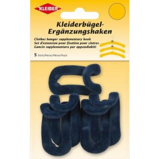 Kleiderbügel Ergänzungshaken dunkelblau / 5 Stück