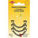Metall Mantelhänger 3 Stk. / Messing antik