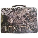 Retro Koffer Retro Style dunkelblau 34 cm x 23 cm x...