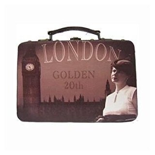 Retro Koffer London Golden 20th 30 cm x 18 cm x 11,5 cm