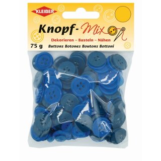 Knopf-Mix, ca. 75 g, blau 711-21