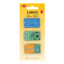 Labels Jungen 6 Stk. / 4,5 x 2,5cm / 6 Stk. 2,5 x 2,5cm