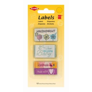 Labels gemischt 6 Stk. / 4,5 x 2,5cm / 3 Stk. 4,5 x 1,0cm