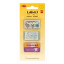 Labels gemischt 6 Stk. / 4,5 x 2,5cm / 3 Stk. 4,5 x 1,0cm