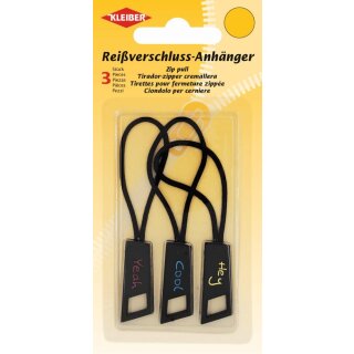 Reißverschlussanhänger 3 Stk. / gelb blau pink