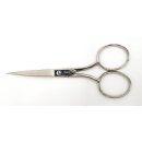 Stickschere 4" / 10 cm  vernickelt spitz / gebogen