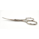 Stickschere 4" / 10 cm  vernickelt spitz / gebogen