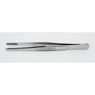Pinzette 115 mm lang, gerade, stumpf