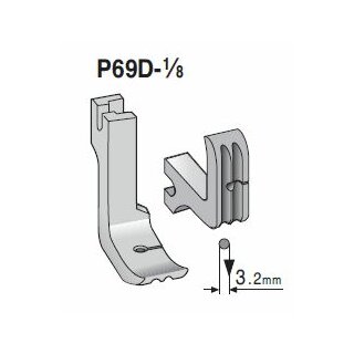 P69D-1/8 Suisei Solid Piping Foot <Double Grooves>