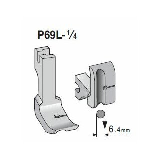 P69L-1/4 Suisei Solid Piping Foot <Left Groove>
