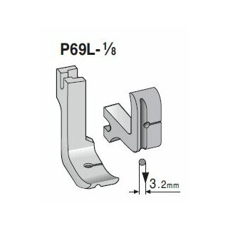 P69L-1/8 Suisei Solid Piping Foot <Left Groove>