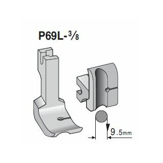 P69L-3/8 Suisei Solid Piping Foot <Left Groove>