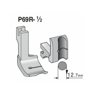 P69R-1/2 Suisei Solid Piping Foot <Right Groove>