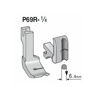 P69R-1/4 Suisei Solid Piping Foot <Right Groove>