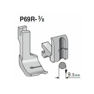 P69R-3/8 Suisei Solid Piping Foot <Right Groove>