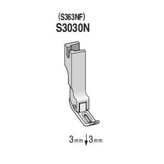 S363NF / S3030N Suisei Zipper Foot <3mm | 3mm>, for Needle Feed