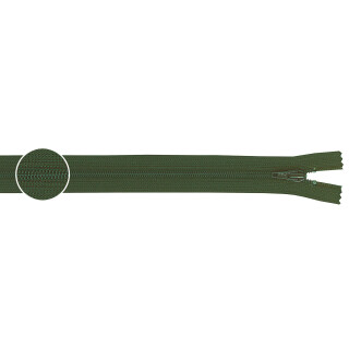 YKK - Kunststoffspirale nicht teibar 3mm 50 cm - Farbe:  890/dunkelgrün