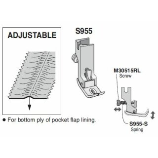S955 Suisei Adjustable Shirring Foot
