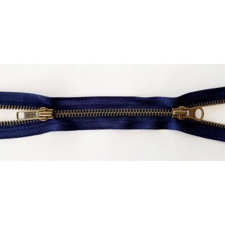 YKK - Metall antik 2-Wege teilbar 5mm 60 cm - Farbe:  573/beige