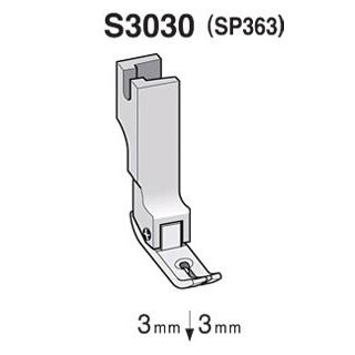 SP363 / S3030 Suisei Zipper Foot <3mm | 3mm> mit Fingerschutz