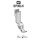 SP36LN Suisei Hinged Cording Foot, Left <0mm | 5mm>