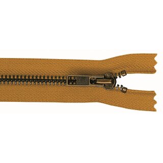 YKK - Metall antik gold nicht teilbar 3mm 22 cm - Farbe:  841/rohweiß