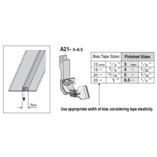 A21-5 Suisei Bias Loop Piping Foot