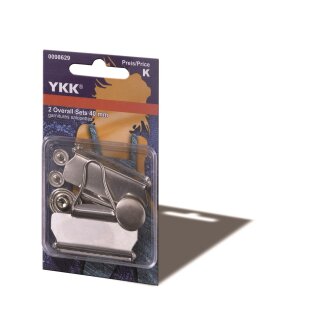 YKK 2 Overallsets 40mm messing