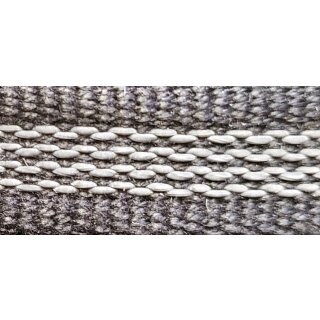 Gurtband Polyester unbehandelt 14 mm schwarz mit Gummieinlage - Rolle á 300 m / Preis per m