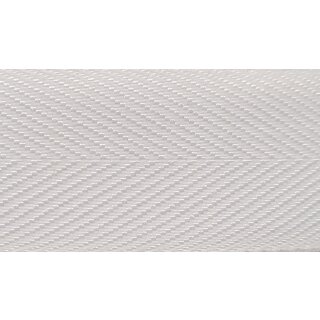 Köperband Polyester fixiert 20 mm weiß - Rolle á 100 m / Preis per m (700 daN)