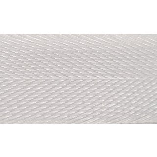 Köperband Polyester fixiert 20 mm weiß - Rolle á 100 m / Preis per m (700 daN)