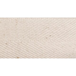 Zwirnköperband Baumwolle 1339 20 mm weiß 000 - Rolle á 100 m / Preis per m
