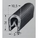 Kantenschutz 14 mm schwarz / Preis per m / Bund á...