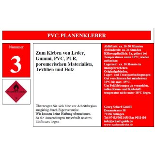 Kleber Nr. 3  (neu) PVC-Kleber 15 kg