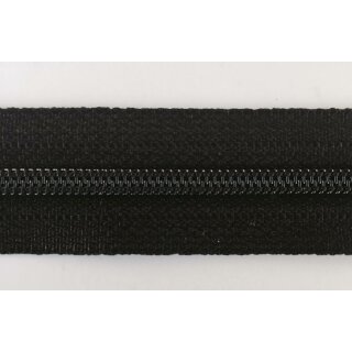 Reissverschluss Meterware Spirale 3 mm schwarz 580 - Preis per m - Rolle á 200 ( Anschnitt 0,90 Euro/m)