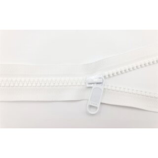 Reissverschluss Vislon 8 mm weiß 501 teilbar 300 cm wasserabweisend mit Einfachschieber weiss lackiert