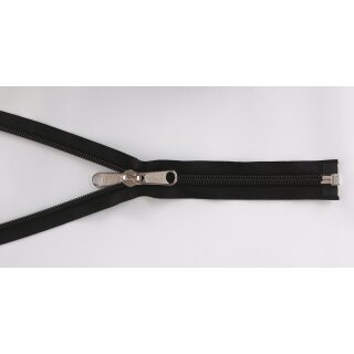 Reissverschluss 10 mm Spirale mit 1 Doppelschieber wasserabweisend  teilbar 170 cm schwarz 580