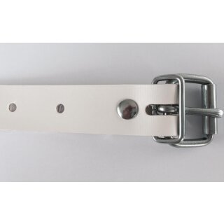 PVC-Schnallriemen 35 cm weiss Stangenriemen
