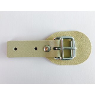 Schnallkappe mit Schutz beige PVC 25 mm pro Stück