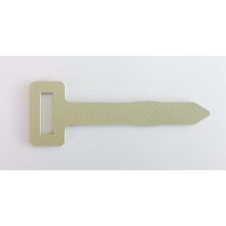 Strippe PVC beige 8 x 28 für Öse 27 x 7/ 8mm pro Stück