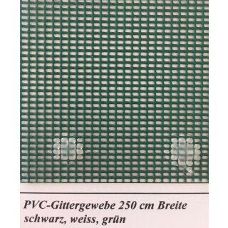 PVC-beschichtetes Gittergewebe Breite 250cm weiß im Anschnitt / Preis per m - Porto + Versandzuschlag 21,00 Euro