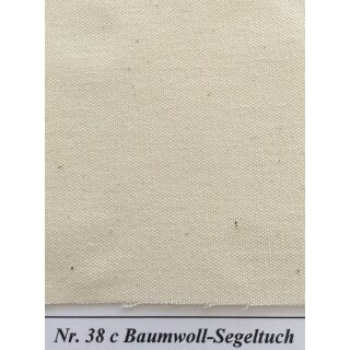 Baumwoll-Segeltuch weiss imprägniert Breite 200 cm Grammatur 310 g/m² /  Preis per lfm / Rolle á 60 m - Anschnitt mit Preisauschaufschlag möglich