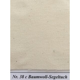 Baumwoll-Segeltuch weiss imprägniert Breite 200 cm Grammatur 310 g/m² /  Preis per lfm / Rolle á 60 m - Anschnitt mit Preisauschaufschlag möglich