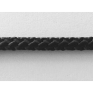 Poly - Flechtschnur 4 mm schwarz / Preis per m / Rolle á 200 m