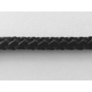 Poly - Flechtschnur 4 mm schwarz / Preis per m / Rolle á 200 m