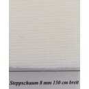 Steppschaum weiß 8 mm 150 cm breit beidseitig...