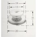 Tenax-Oberteil MV Messing vernickelt grosser Kopf / Preis...